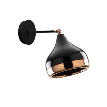 Aplica de perete Spark, Negru, 17x28x28 cm