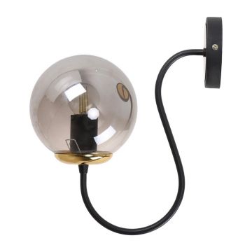 AplicÄde perete neagrÄu0083/gri Ã¸ 15 cm Oslo âu0080Squid Lighting