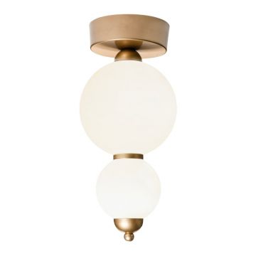 Plafonieră aurie LED cu abajur din sticlă ø 15 cm Model-1 – Squid Lighting