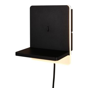 AplicÄde perete negru-mat LED cu intensitate reglabilÄFairfield âu0080Trio