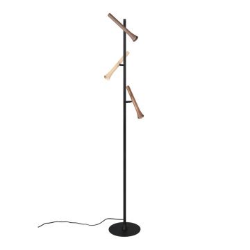 Lampadar negru LED cu abajur din metal (Ã®nÄu0083lÈu009Bime 150 cm) Fiato âu0080Trio