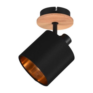 Spot negru/în culoare naturală ø 12 cm Tommy – Reality