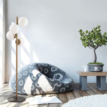 Lampadar, Faze - NT - 115, Sheen, 32 x 32 x 130 cm, 4 x E27, 40W, auriu
