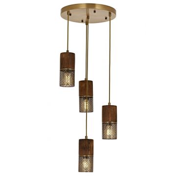 Lustra, Av-1830-4Et, Aurora, 35 x 100 cm, 4 x E27, 60W, aramiu antic