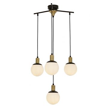 Lustra, Av-1838-4Bsy, Aurora, 54 x 110 cm, 4 x E27, 60W, negru