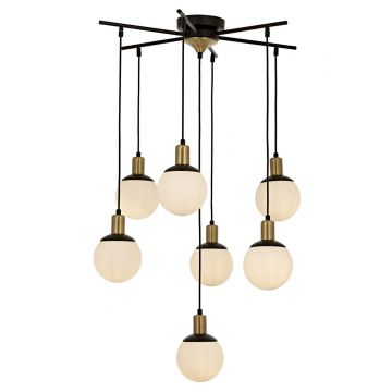 Lustra, Av-1838-7Bsy, Aurora, 70 x 110 cm, 7 x E27, 60W, negru
