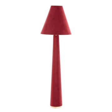 Lampadar roșu cu abajur textil (înălțime 168 cm) Devia – Light & Living