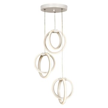 Lustră albă LED din metal ø 20 cm Sezen – Squid Lighting