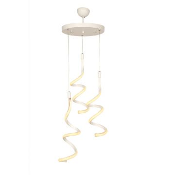 Lustră albă LED din metal ø 30 cm Hilton – Squid Lighting