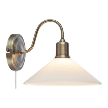 Aplică de perete albă/alămie Vela – Markslöjd