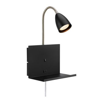 Aplică de perete neagră Cuarto – Markslöjd