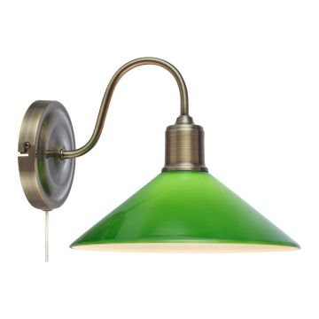 Aplică de perete verde/alămie Vela – Markslöjd