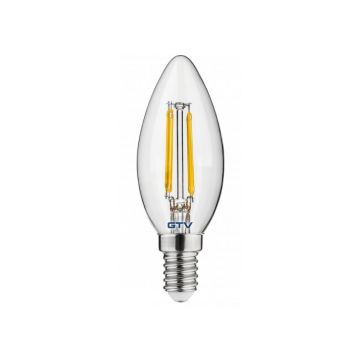 Bec cu filament E14, cu lumină neutră 4 W – GTV