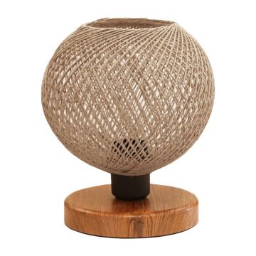 Lampa de masa Povilia, bej-negru, D20x30 cm