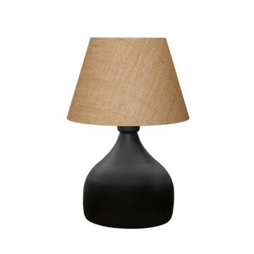 Lampa de Masa PWL-1068, neagra-bej, D22x32 cm