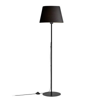 Lampa de podea Lumider din tesatura-metal, neagra, D35x152 cm