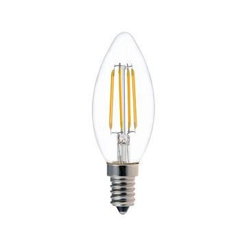 Lampa LED C35 Bec 3000K, Transparent, 4x4x10 cm