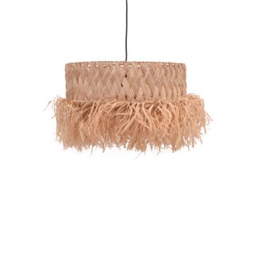 Lustra Annhele din fibre eco, Natural, 50x50x35 cm