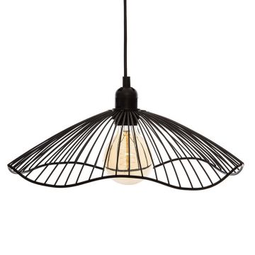 Lustra cu o singura lumin Galt, negru, 34x16 cm