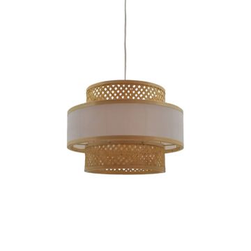 Lustra din bambus Certy Boho, Natural, 32x32x25 cm
