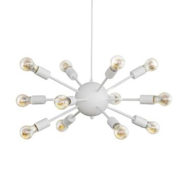 Lustra Ponile metal, alb, 52x52x100 cm