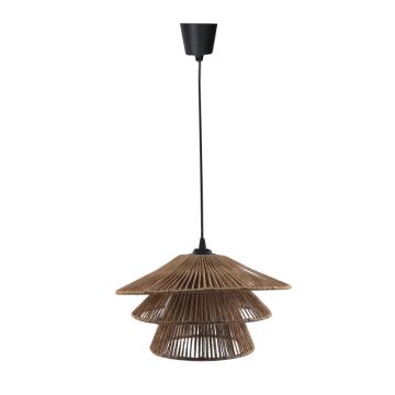 Lustra Stejarim sfoara din hartie, maro, 36x36x19 cm