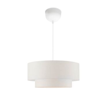 Plafoniera țesătură Sombre pakoworld de culoare albă D30x15cm