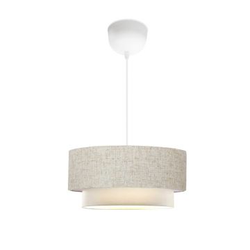 Plafoniera țesătură Sombre pakoworld de culoare crem D30x15cm