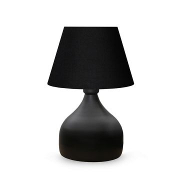 Lampa de Masa PWL-1068, neagra-bej, D22x32 cm