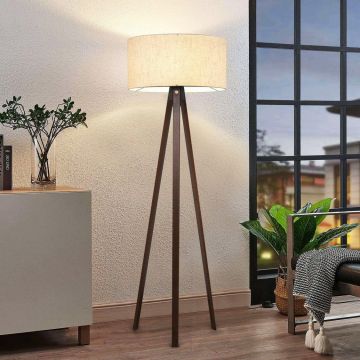Lampa de podea PWL-1059, E27, bej-nuc, 38x140 cm