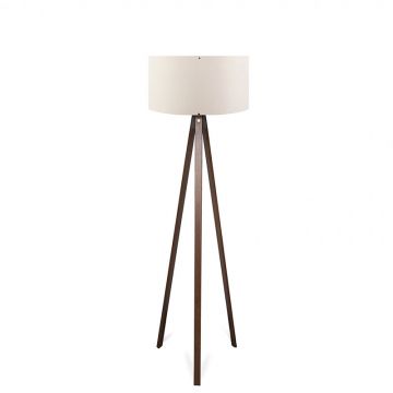 Lampa de podea PWL-1059 E27, nuc-bej, D38x140 cm