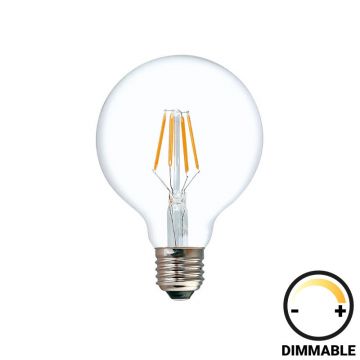 Lampa LED G80 Bec dimmabil, Transparent, 8x8x12 cm