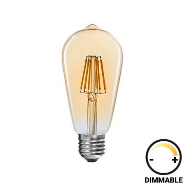 Lampa LED ST64 Bec dimmabil chihlimbar, 7x7x15 cm