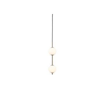 Lustră alămie LED din metal cu abajur din sticlă ø 12 cm Audrey – UMAGE