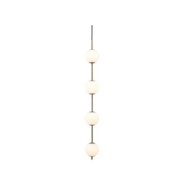 Lustră alămie LED din metal cu abajur din sticlă ø 12 cm Audrey – UMAGE
