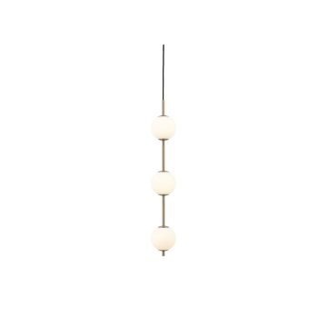 Lustră alămie LED din metal cu abajur din sticlă ø 12 cm Audrey – UMAGE
