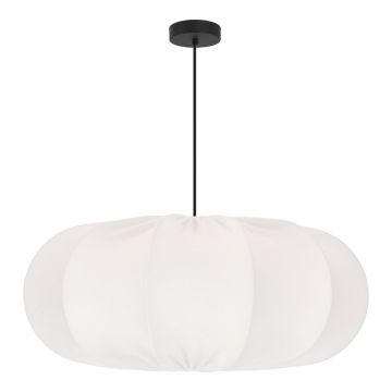 Lustră albă cu abajur textil ø 52 cm Cafee – Candellux Lighting