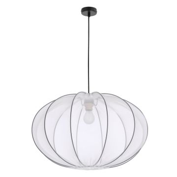 Lustră albă cu abajur textil ø 60 cm Mellow – Candellux Lighting