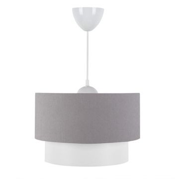 Lustra tavan PWL-1087, alb-Gri, D30x20 cm