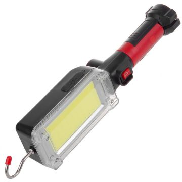MACLEAN Lampa pentru atelier magnetica Maclean MCE307, COB, 2x1200mAh, 700 lumeni, Rosu-Negru