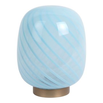 Veioză albastru-deschis cu abajur din sticlă (înălțime 20 cm) Summer Globe – Leitmotiv