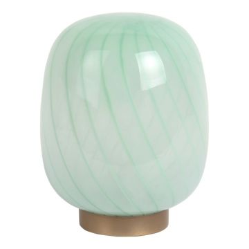 Veioză verde-deschis cu abajur din sticlă (înălțime 20 cm) Summer Globe – Leitmotiv