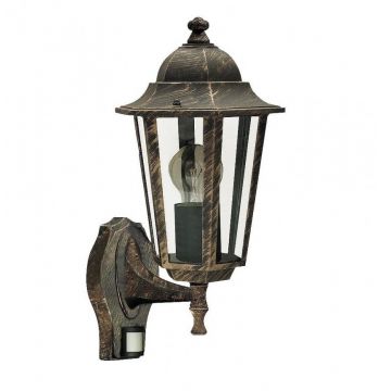 Aplica de perete exterior cu senzor, IP43, up light, auriu antic Velence 8218 RX