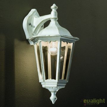 Aplica de perete exterior stil clasic IP43 Puchberg AL 11K/82571 weiÃŸ-gold/rauch OR