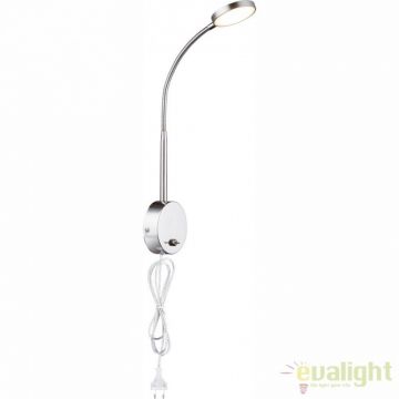 Aplica de perete LED design modern cu brat flexibil PEGASI 24103W GL