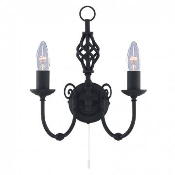 Aplica de perete stil clasic Zanzibar neagra 3380-2 SRT
