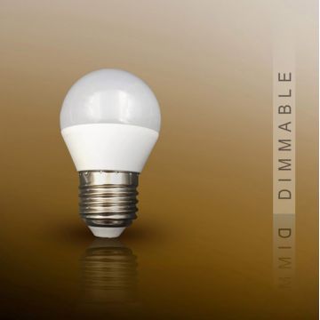 Bec LED E27 DIMABIL, 7W 3000K lumina calda Globe opal SV-50179