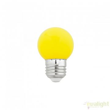 Bec LED E27 G45 galben 1W 17475