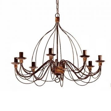 Candelabru design rustic CORTE SP8 RUGGINE 057194