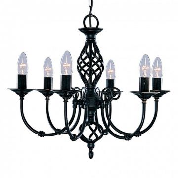 Candelabru elegant stil clasic Zanzibar negru 6L 3379-6 SRT